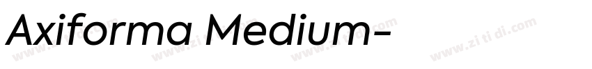 Axiforma Medium字体转换